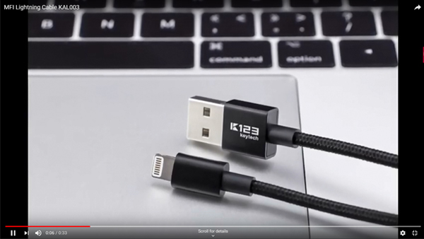 Apple Lightning Cable Nylon Gevlochten 2.4A